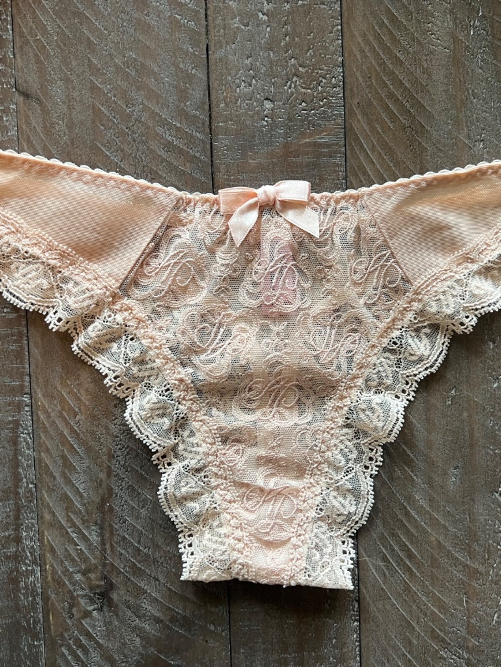 Agent Provocateur Mercy Brief/Thong – Blush – Lace Designer Lingerie